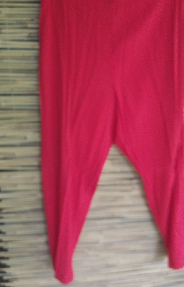 CM Shapes 3X Red Crepe Casual Dress Pants 30 Plus
